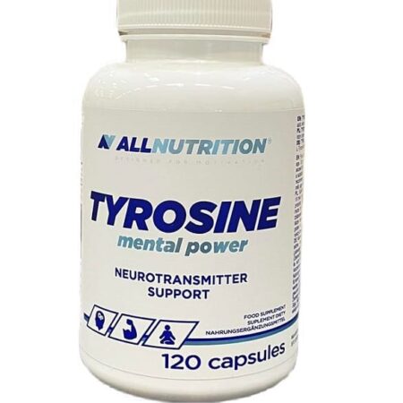 Flacon de Tyrosine, 120 capsules, complément alimentaire.