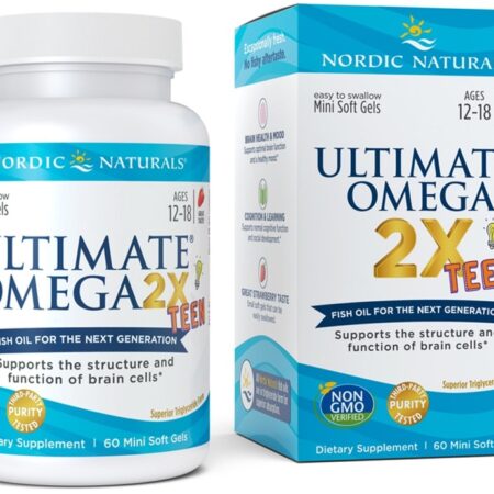 Huile de poisson Omega pour adolescents.