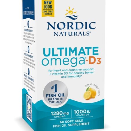 Boîte de supplément Omega-3 et Vitamine D3.