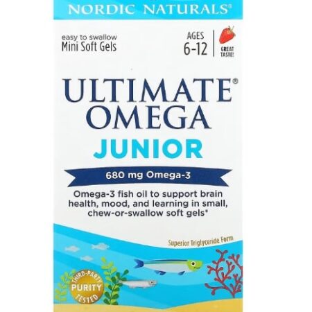 Complément Omega-3 Junior, Nordic Naturals, capsules molles.