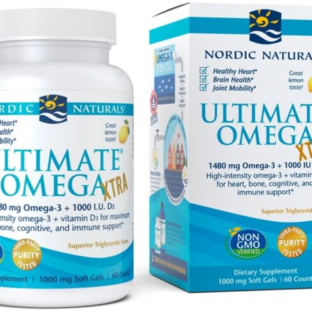 Compléments Ultimate Omega Xtra, riches en oméga-3.