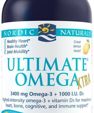 Bouteille de supplément Ultimate Omega de Nordic Naturals.