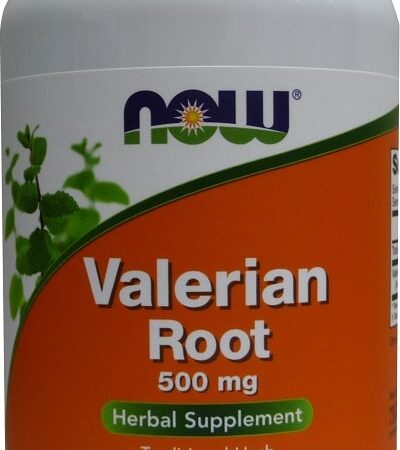 Flacon de complément alimentaire racine de valériane.