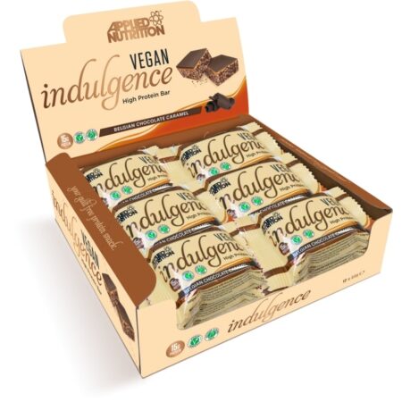 Boîte de barres protéinées véganes au chocolat belge.