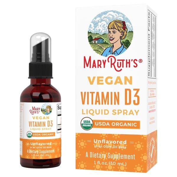 Spray végane de vitamine D3, bio et sans arôme.