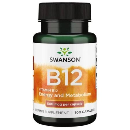 Flacon de complément vitamine B12 Swanson.