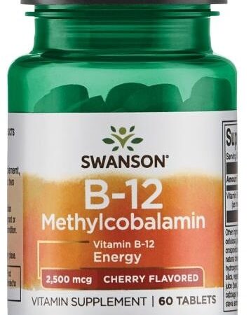 Flacon de vitamine B-12 Swanson, arôme cerise.