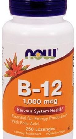 Flacon de Vitamine B-12, complément alimentaire.