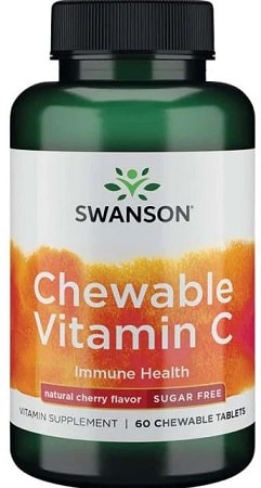 Flacon de vitamine C à croquer Swanson.
