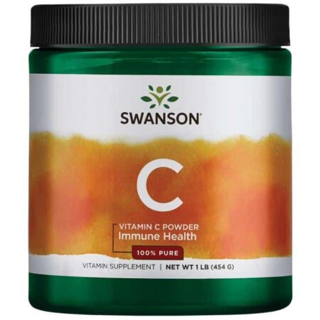 Pot de poudre de vitamine C Swanson.