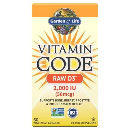 Complément alimentaire Vitamine D3, capsules végétariennes.