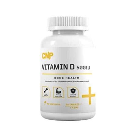 Flacon de vitamine D CNP pour la santé osseuse.