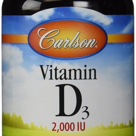 Pot de supplément de vitamine D3 Carlson.
