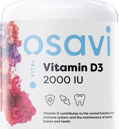 Flacon de vitamine D3 Osavi, complément alimentaire.