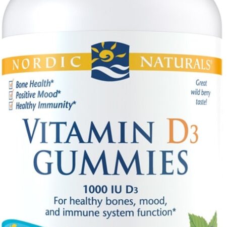 Flacon de gommes à la vitamine D3.