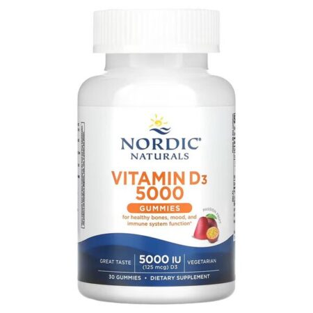 Flacon de vitamine D3 gommes Nordic Naturals.