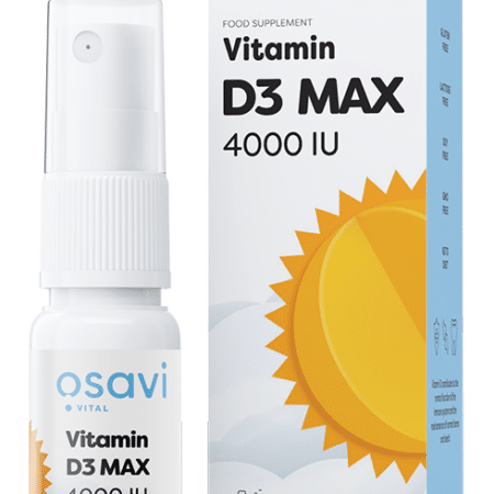 Supplément de vitamine D3 Max 4000 IU spray.