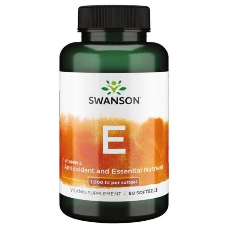 Supplément vitaminique E Swanson, antioxydant, 60 gélules.