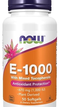 Complément alimentaire vitamine E, 50 capsules.