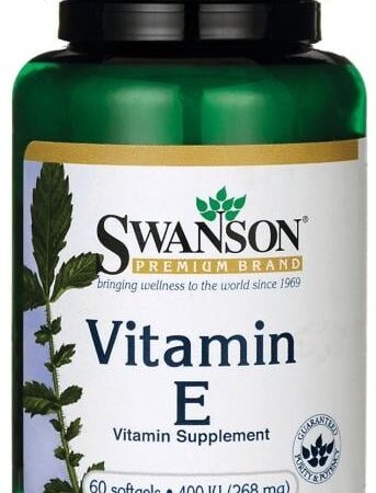 Complément alimentaire Vitamine E, Swanson, 60 capsules