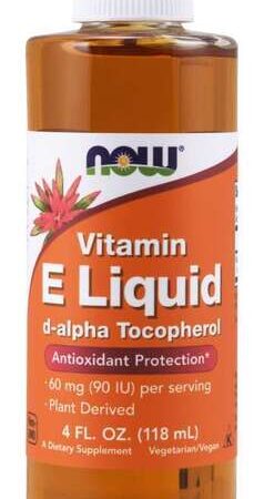 Flacon liquide vitamine E antioxydant.