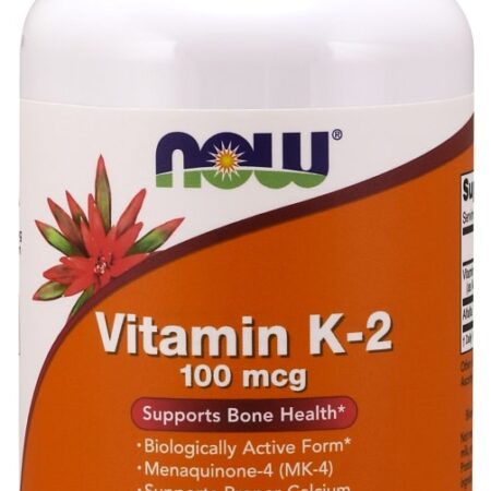Flacon de vitamine K-2, complément alimentaire, 250 capsules.