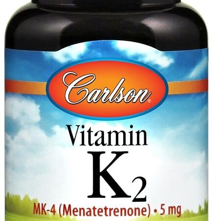 Flacon supplément vitamine K2 Carlson, 60 capsules.
