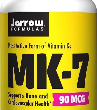 Flacon de vitamine K2 MK-7 Jarrow Formulas.