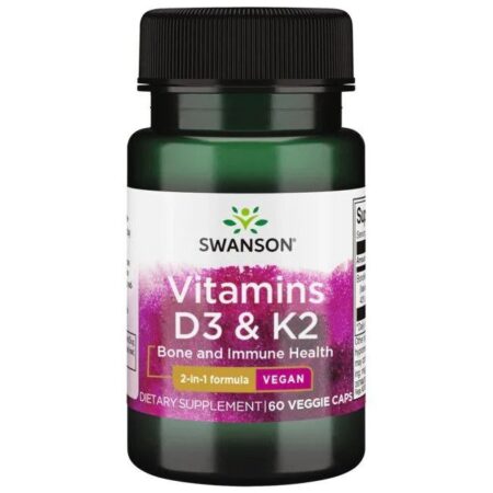 Supplément alimentaire Swanson vitamines D3 et K2.