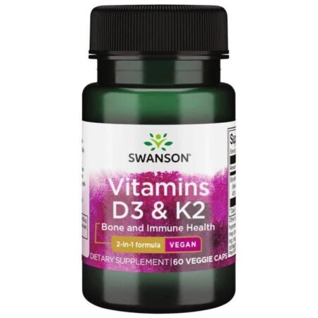 Supplément alimentaire Swanson vitamines D3 et K2.