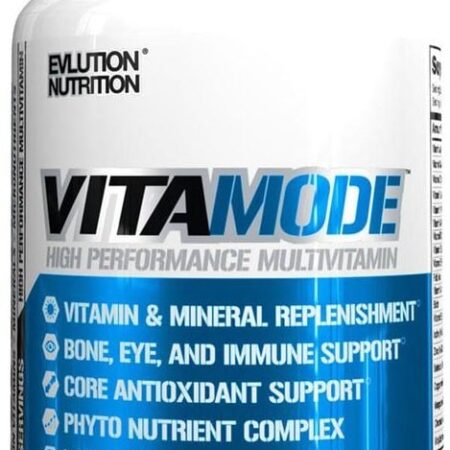 Pot de multivitamines VitaMode, sans gluten et végétarien.