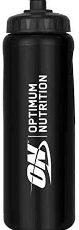Gourde noire Optimum Nutrition pour sportifs.