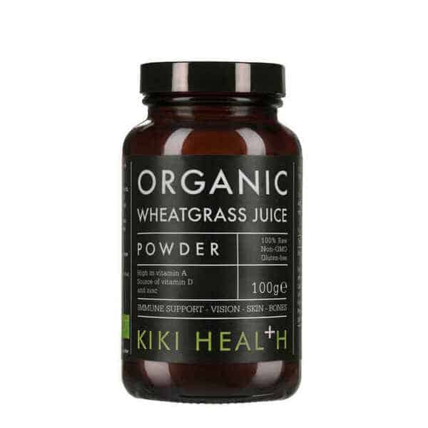 Poudre de jus d'herbe de blé bio Kiki Health.