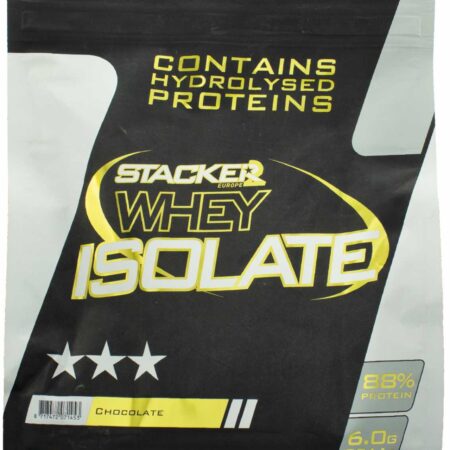 Protéine Whey Isolate chocolat, complément sportif.