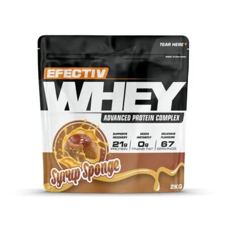 Paquet de Whey protéine saveur éponge au sirop.