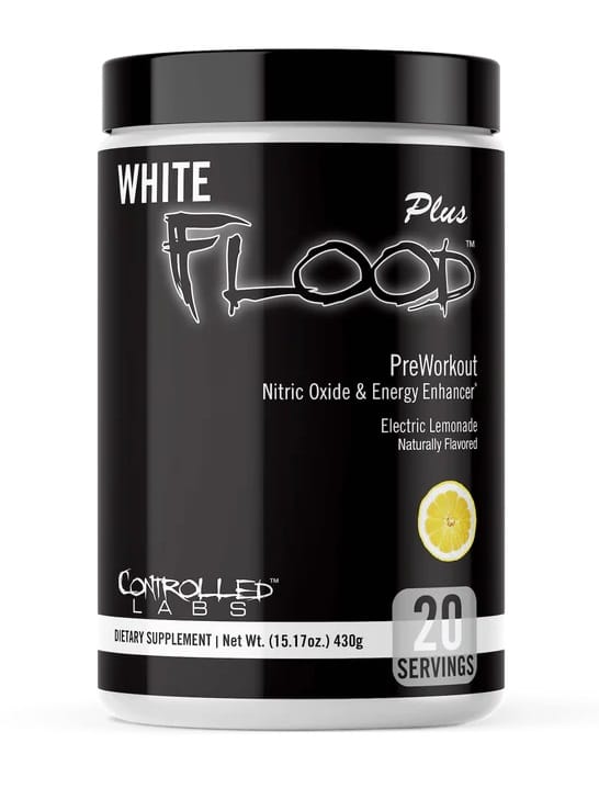 Pot pré-entraînement White Flood, saveur citron.