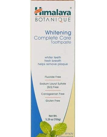 Dentifrice blanchissant Himalaya Botanique sans fluor.
