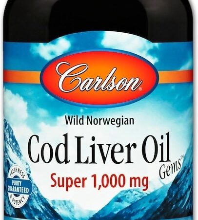 Huile de foie de morue norvégienne Carlson.