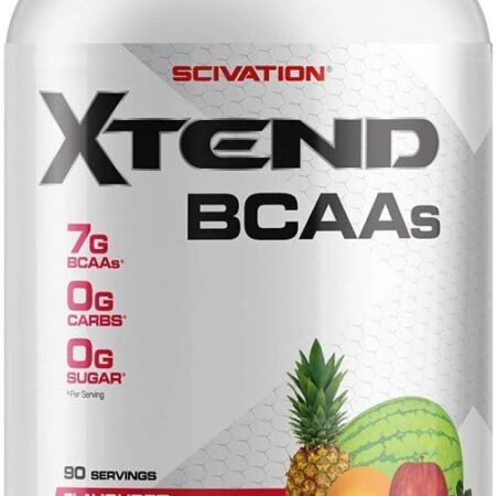 Pot de complément BCAA Xtend, saveur fruitée.