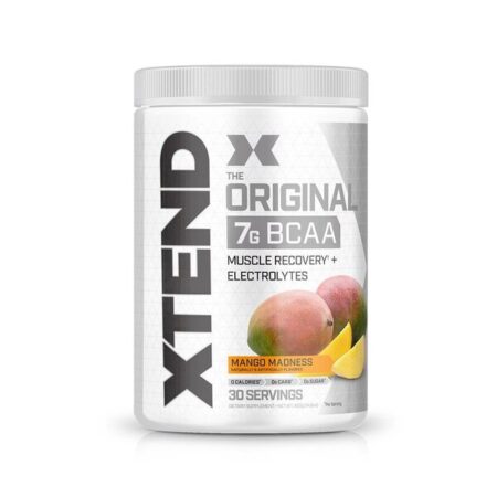 Pot de complément Xtend BCAA saveur mangue.