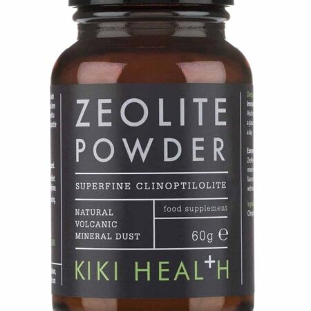 Pot de poudre de zéolite, complément alimentaire.