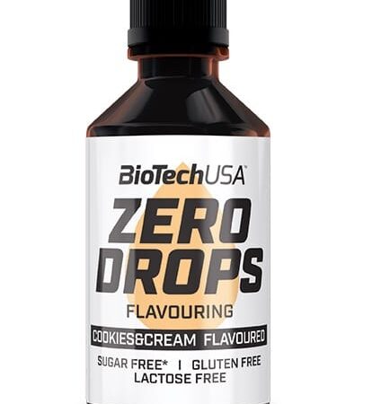 Flacon Zero Drops arôme cookies, sans sucre/gluten/lactose.