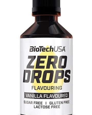 Aromatisant vanille BioTechUSA sans sucre, sans gluten.
