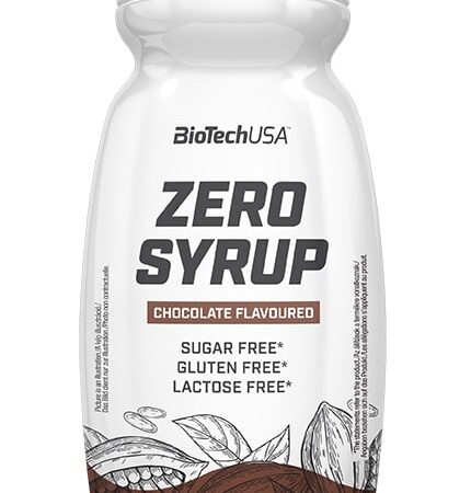 Sirop chocolat BioTechUSA sans sucre, sans gluten, sans lactose.