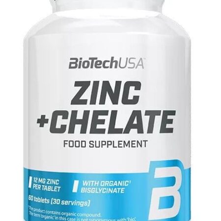 Pot de complément alimentaire Zinc Chélate BioTechUSA.