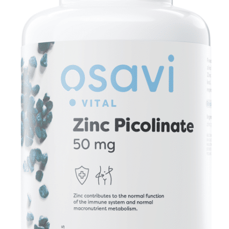 Flacon de supplément de zinc picolinate 50mg vegan.