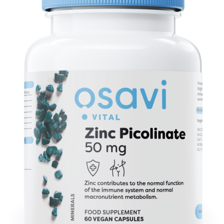 Pot de complément alimentaire zinc picolinate 50 mg vegan.
