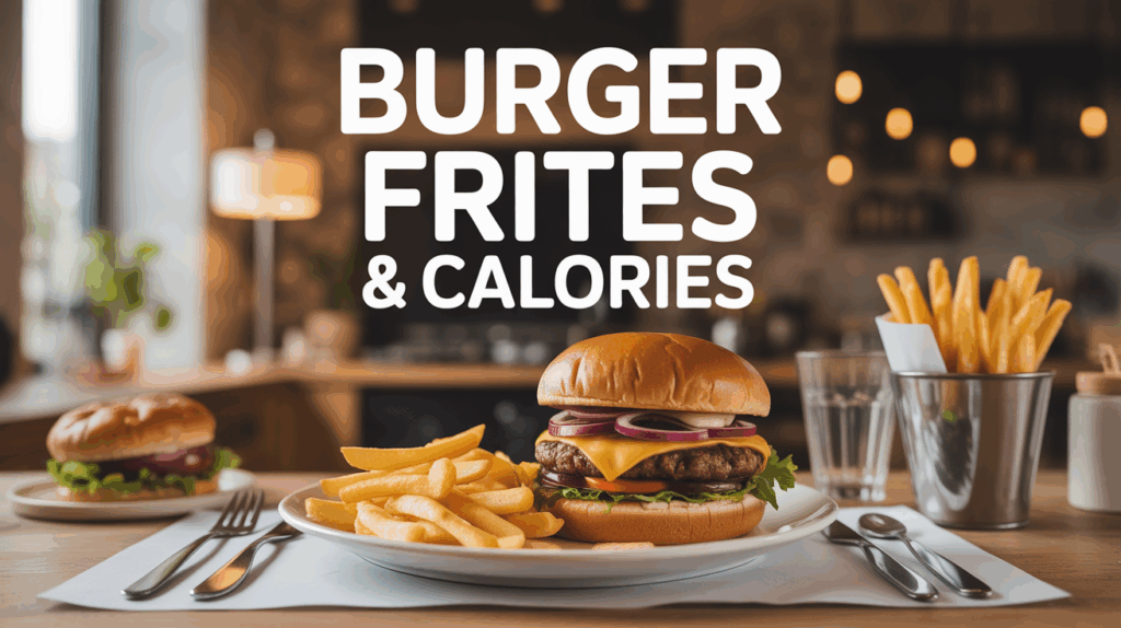 image burger frites calories illustration moderne