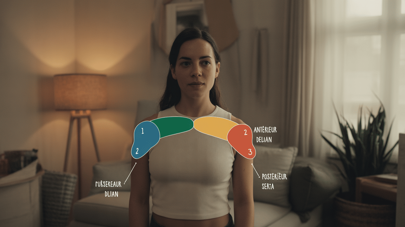 Schema anatomie epaules musclees deltoide