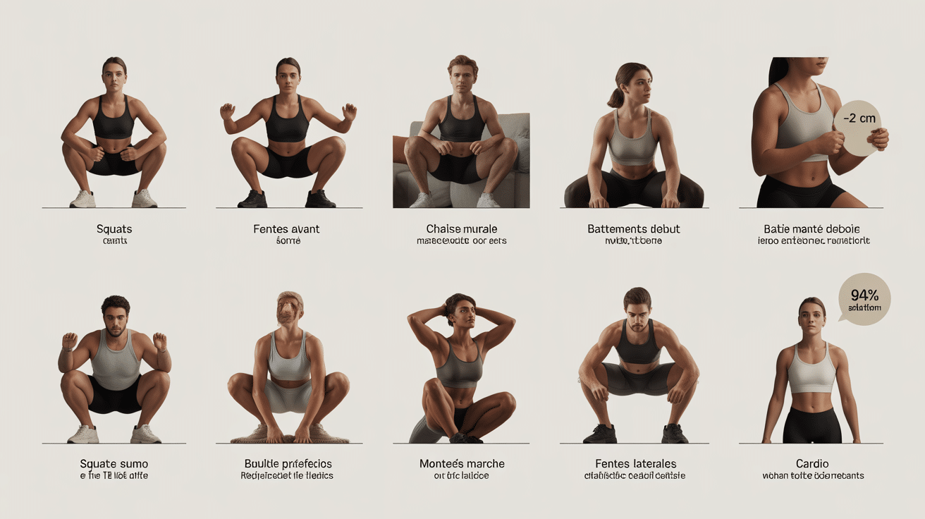 Illustration 8 exercices top pour cuisses affinées et résultats